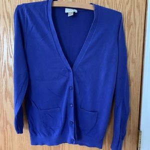 Ann Taylor LOFT blue cardigan